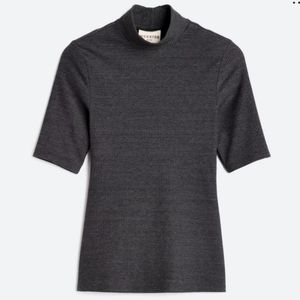 Mohnton ribbed mock neck top